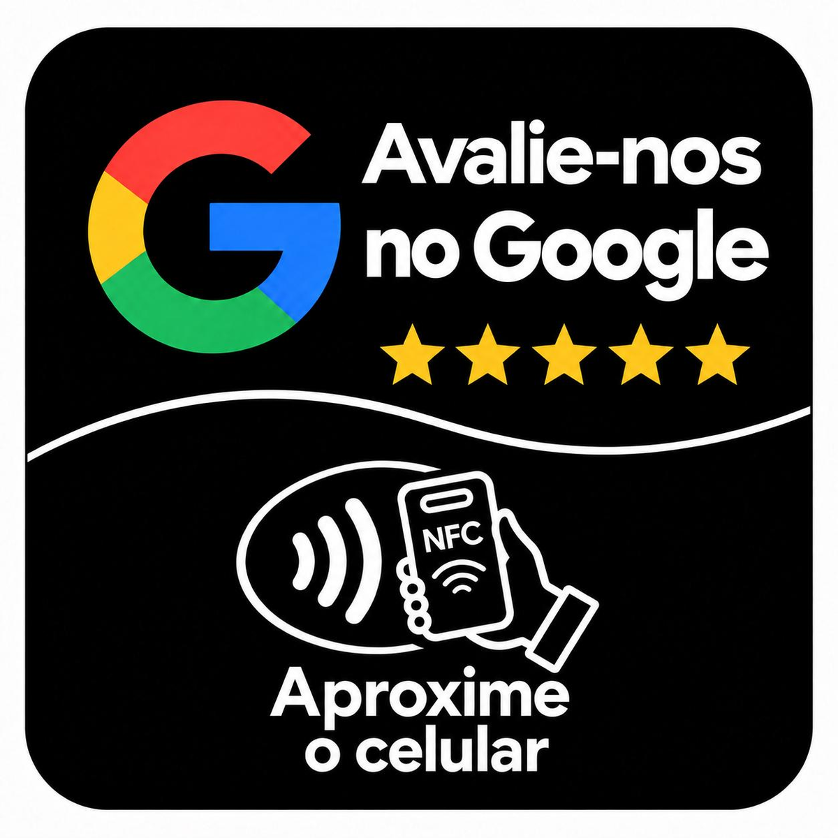Placa NFC Google preta Doltro Connect