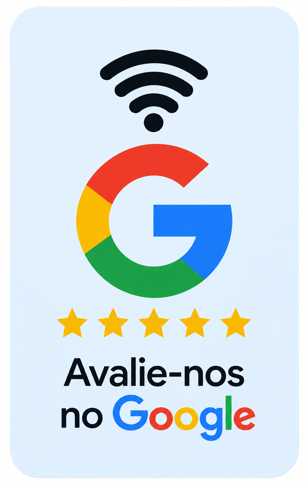 Placa NFC Google retangular branca Doltro Connect