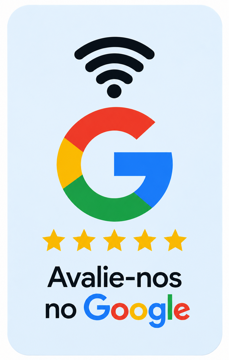 Placa NFC Google retangular branca Doltro Connect